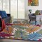 Homeroots 8 x 11 ft. Multi Color Leaves Indoor & Outdoor Area Rug 384947 - alternate 2
